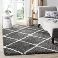SAFAVIEH Hudson Shag Area Rug - 7 ft Square Plush Trellis