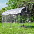 HITTITE Extra Large Outdoor Dog Kennel - Heavy Duty Galvanized Run
