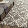 SAFAVIEH Hudson Shag Runner Rug 2 ft 3 in x 10 ft - Plush Grey Ivory