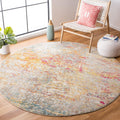 SAFAVIEH Madison 9 ft Round Grey Turquoise Rug - Durable, Non-Shedding