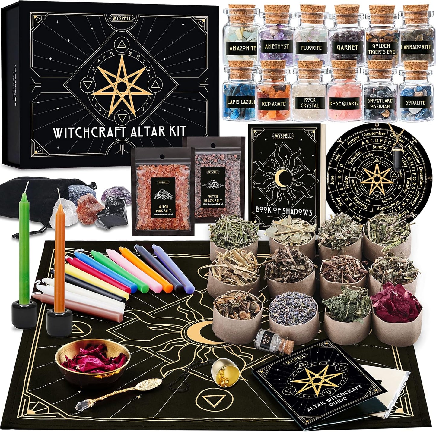 Wyspell Large Witchcraft Kit 77 PCS for Beginners and Experts