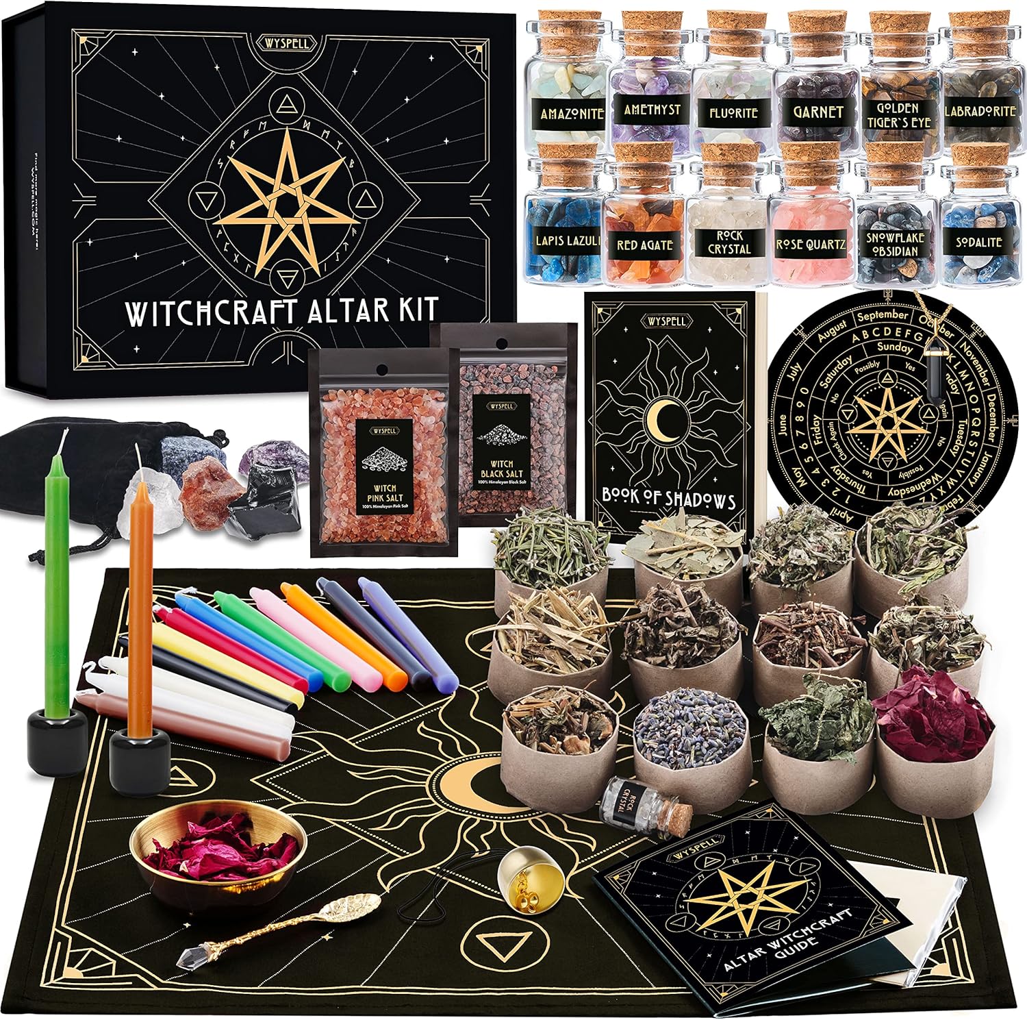 Wyspell Large Witchcraft Kit 77 PCS for Beginners and Experts