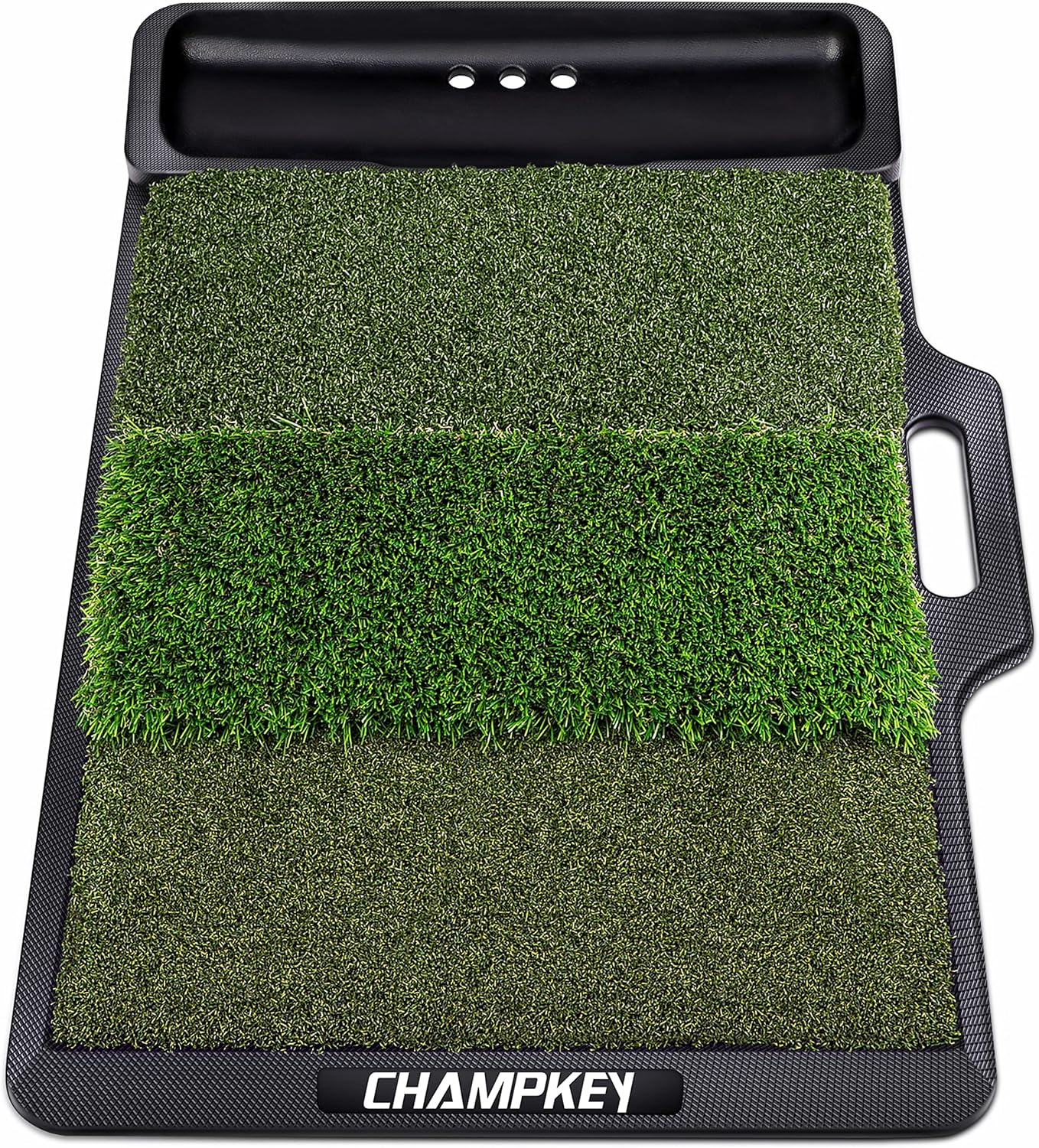 CHAMPKEY Tri-Turf Golf Mat | Adhesive Tech | Ultimate Durability
