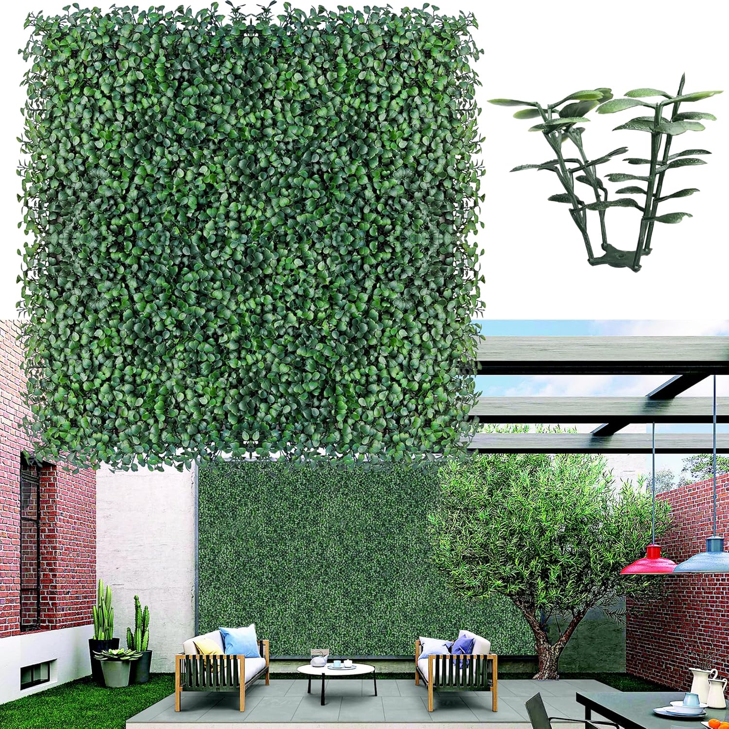 Artificial Boxwood Hedge Wall Panels for Indoor Outdoor Decor