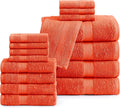 Lane Linen 100% Mercerized Cotton Towel Set - 16 Piece Hotel Feel