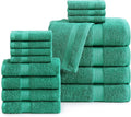 Premium 100% Cotton Bathroom Towel Set - 18 Pieces, Plush & Absorbent