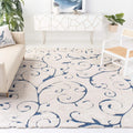 SAFAVIEH Florida Shag Area Rug 8ft 6in x 12ft - Plush Cream & Blue