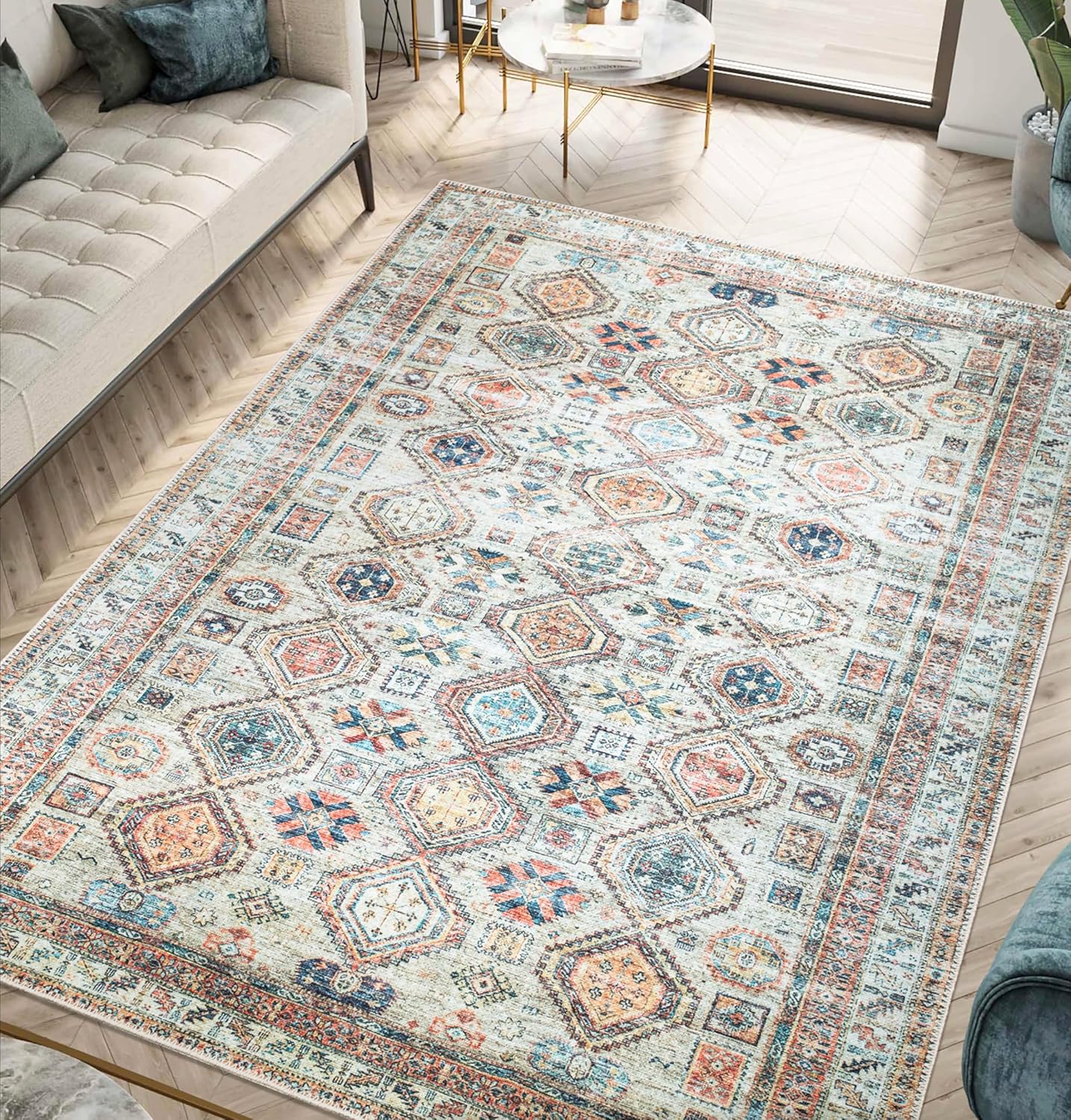 Keen Home Design 3x5 Rug - Vintage Machine Washable Entry Rug