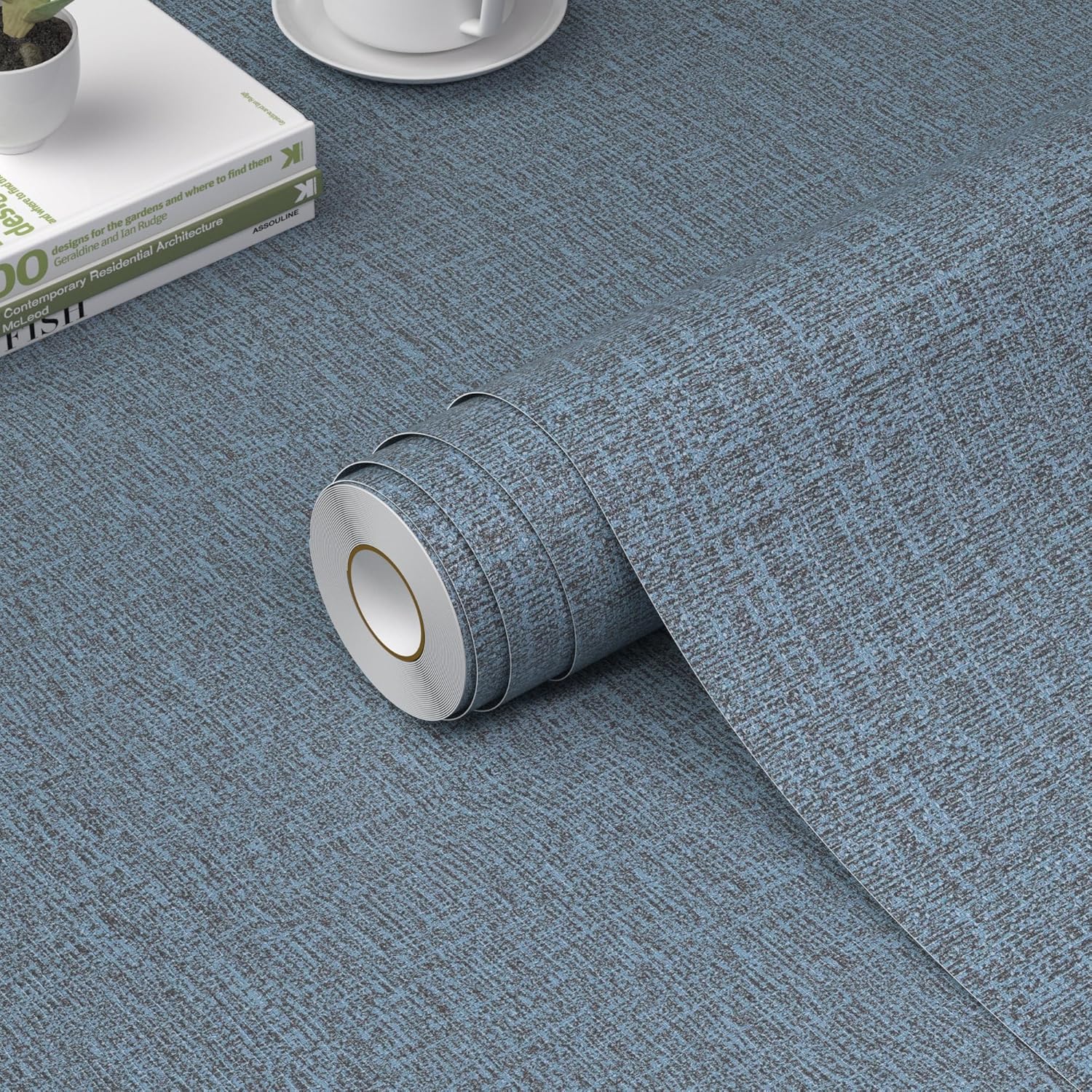 WADILE Grasscloth Peel and Stick Wallpaper for Easy Decor