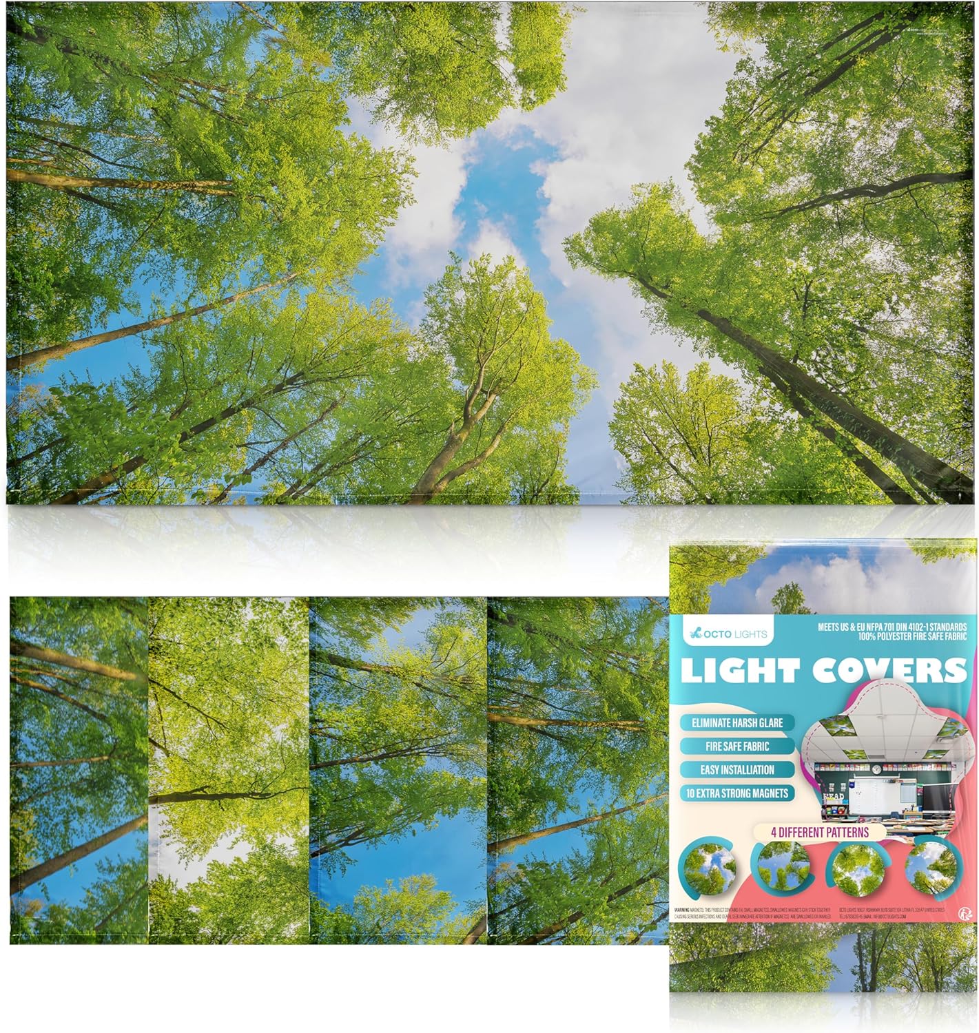 Magnetic Tree Cover for Fluorescent Light Fixtures - Enhance Comfort
