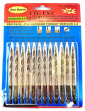 FTG USA Tapered Drill Bits for Wood 12 Pc #10 (3/16in) Replacement Set