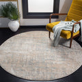 Adirondack 4 ft Round Beige Slate Area Rug - Durable, Low-Shed