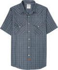 Viscose from Bamboo Blend Pearl Snap Western Plaid Shirt - Lightweight