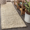 Pata Hand Woven Chunky Jute Runner Rug 2x12 - Boho Light Ivory