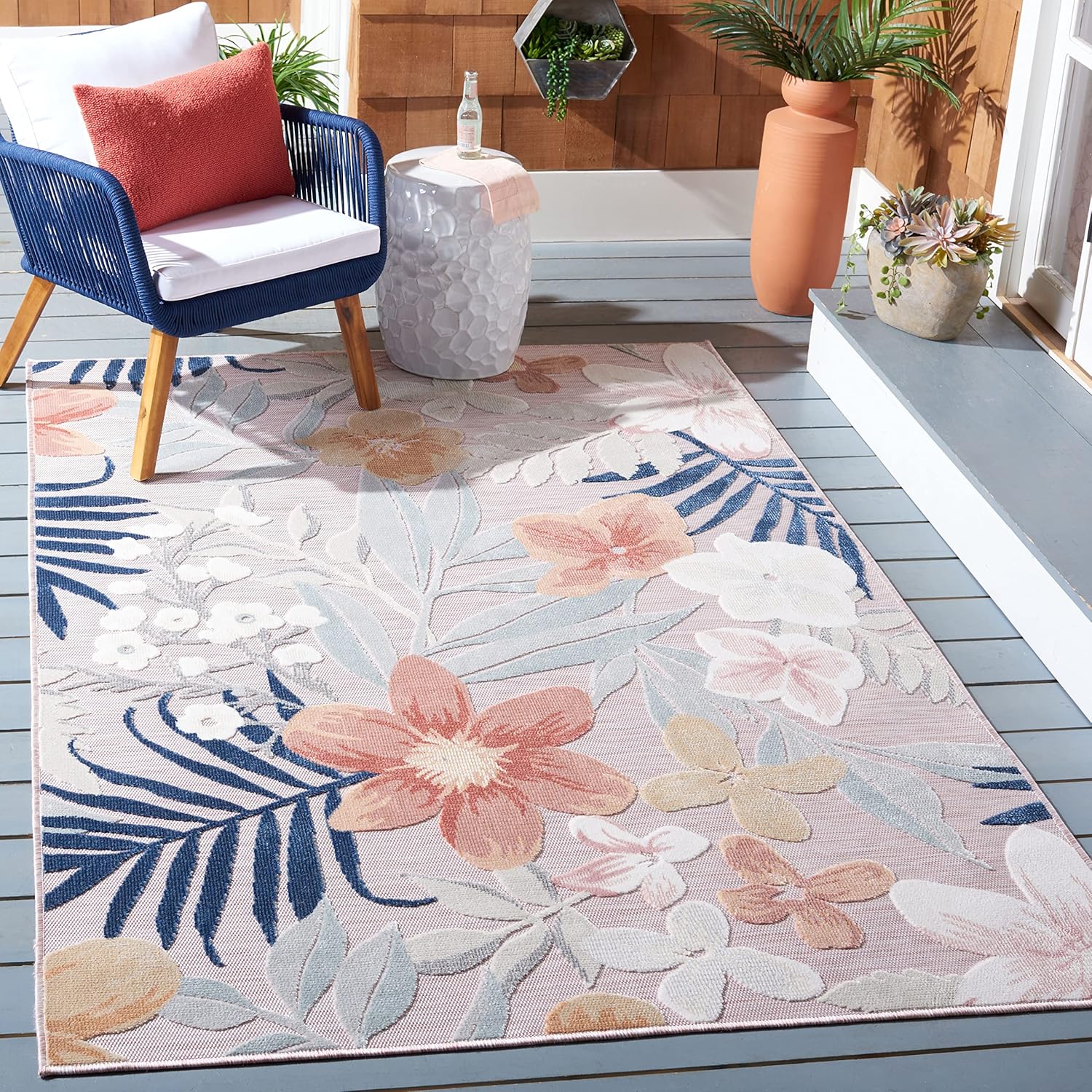 SAFAVIEH Cabana Collection Area Rug - Stylish Floral Design