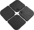 Fillable Cantilever Umbrella Base Set of 4 - Stable, Weather Resistant