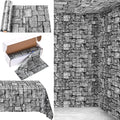 Stone Wall Tablecloth Roll 200 ft x 54 in - Realistic Brick Backdrop