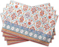 Cotton Placemats Set of 4 13 x 19 in - Romane Watercolor