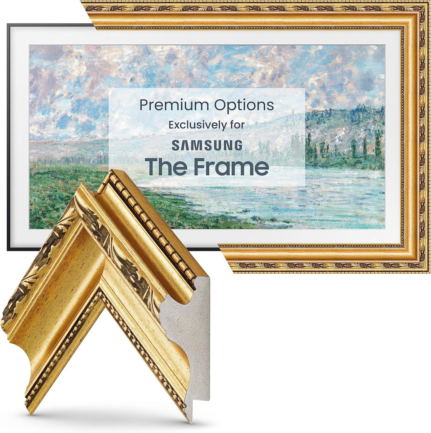 Ornate Gold Smart Frame for Samsung The Frame TV