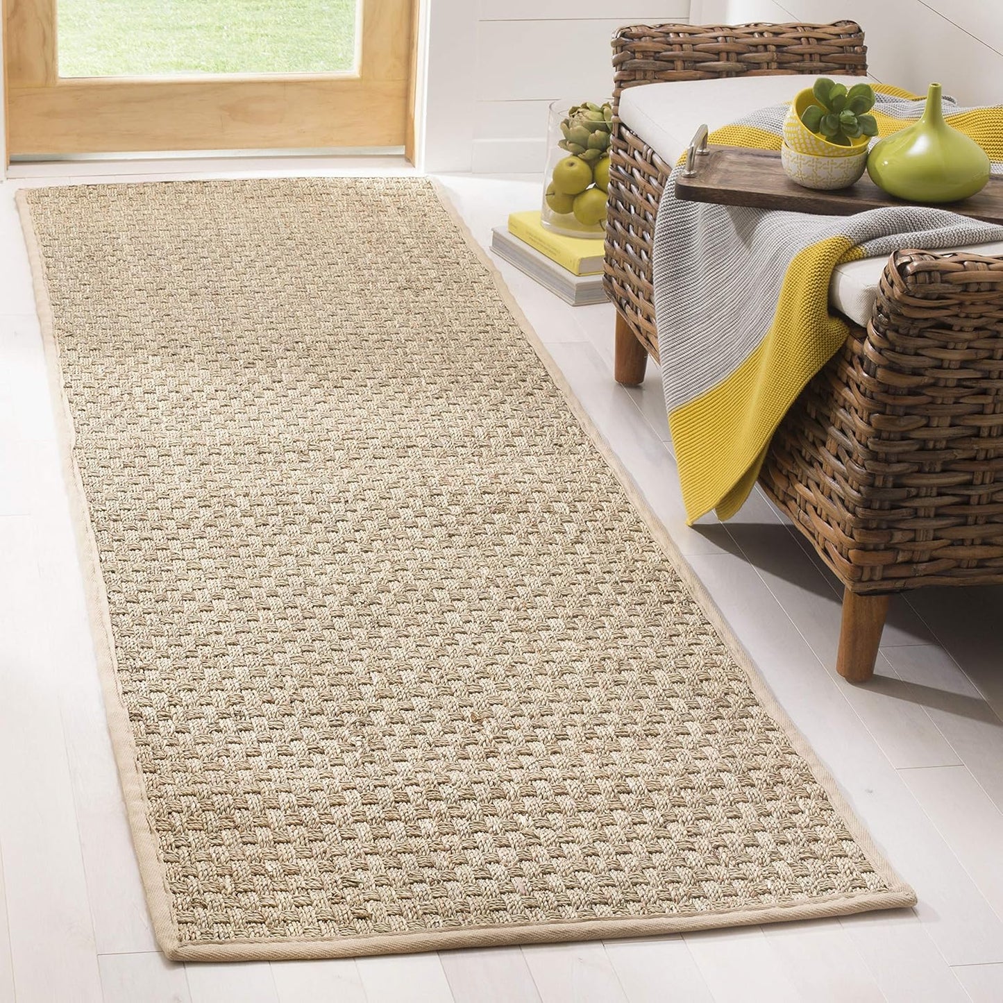 Natural Fiber Collection Runner Rug - 2ft 6in x 18ft Seagrass