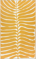 Tropical Botanical Outdoor Rug 4x6 ft - Reversible Waterproof Comfort