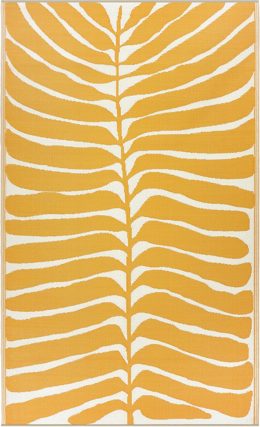 Tropical Botanical Floral Outdoor Rug - Waterproof & Reversible
