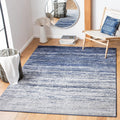 Adirondack Area Rug 4 ft Square Navy & Grey - Durable Modern Ombre