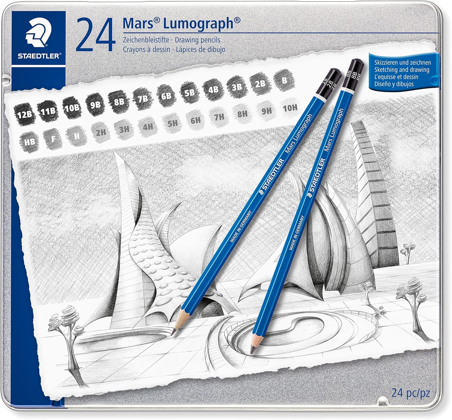 STAEDTLER Mars Lumograph Art Drawing Pencils Set of 24