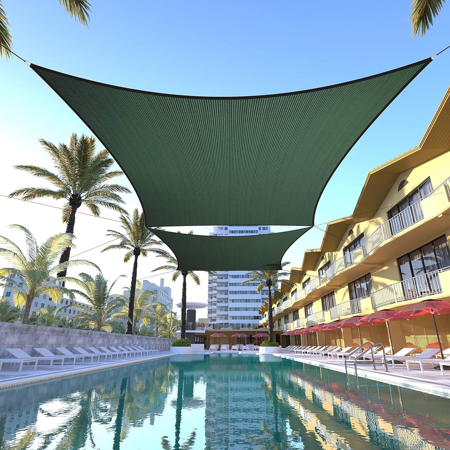 Custom Size 6ft x 20ft Green Sun Shade Sail Canopy UV Block