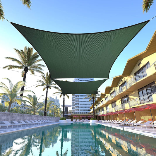 ColourTree Custom Size 17ft x 18ft Green Sun Shade Sail Canopy