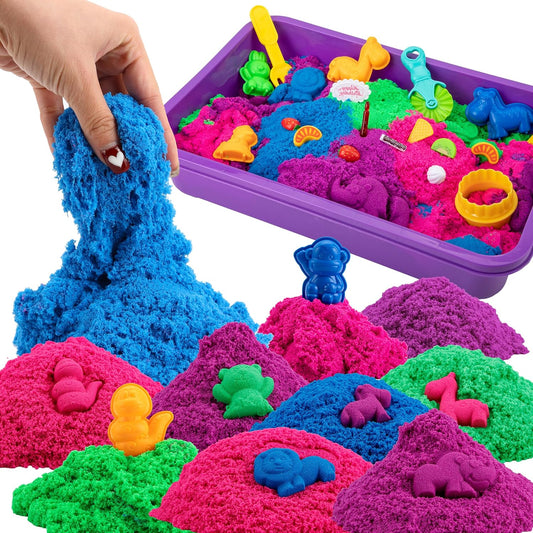 Asoxt Sensory Bin Play Sand Art Kit for Kids Ages 3-8