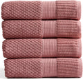 NY Loft 100% Cotton Bath Towel 4 Pack - Super Soft Quick-Dry
