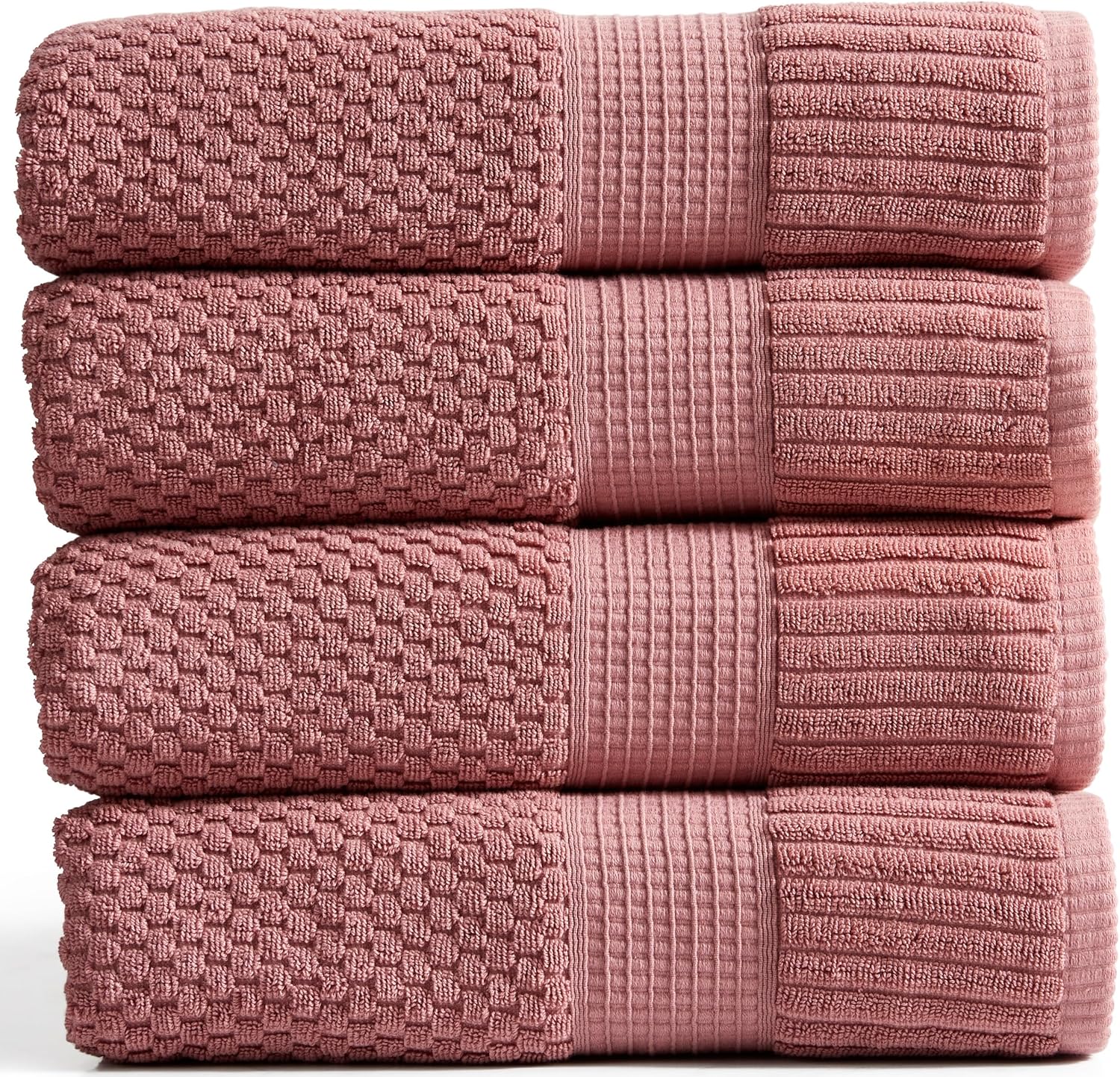 Super Soft 100% Cotton Bath Towels 4 Pack for Ultimate Comfort