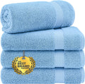 Extra Large Cotton Paradise Turkish Bath Towels Set in Sky Blue