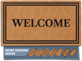 Natural Coco Coir Heavy Duty Welcome Doormat - Large Non-Slip 17x30