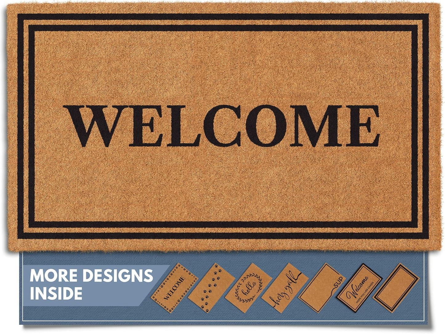 Natural Coco Coir Heavy Duty Backing Doormat for Your Home