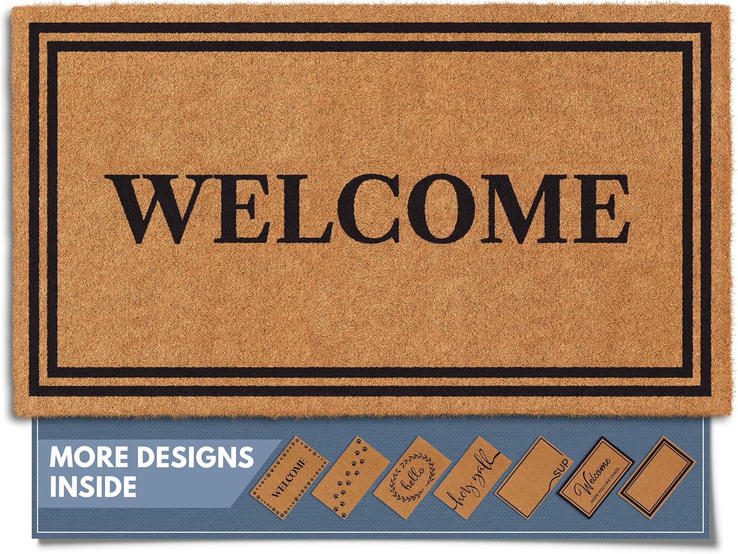 Natural Coco Coir Heavy Duty Backing Doormat for Your Home