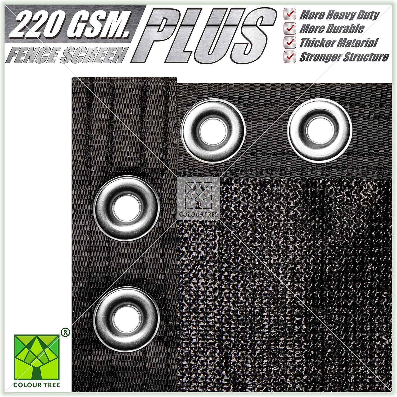 ColourTree Plus Extra Heavy Duty Fence Privacy Screen Mesh Cover