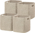 UBBCARE Storage Cubes 11 in Cotton Rope Woven Baskets - 4-Pack