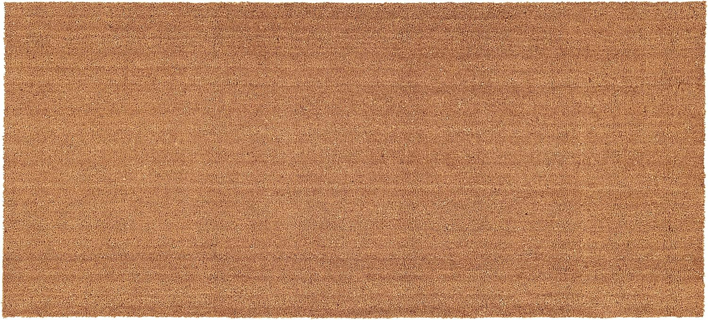 Natural Coir Doormat with Vinyl Backing for All Seasons