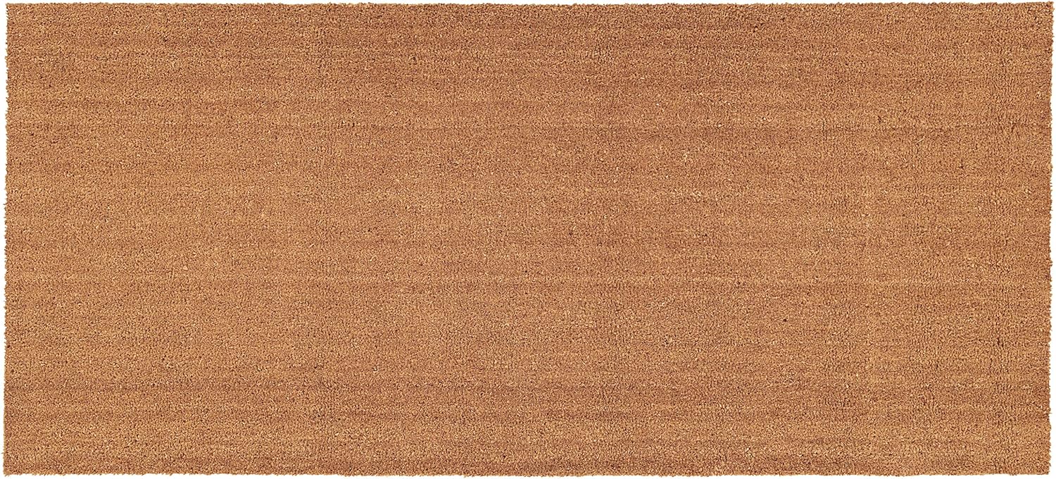 Natural Coir Doormat with Vinyl Backing for All Seasons