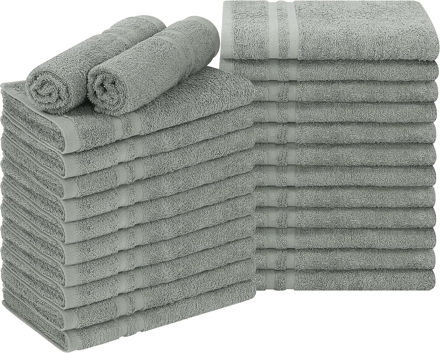 Utopia Towels Cotton Bleach Proof Salon Towel 24 Pack Grey