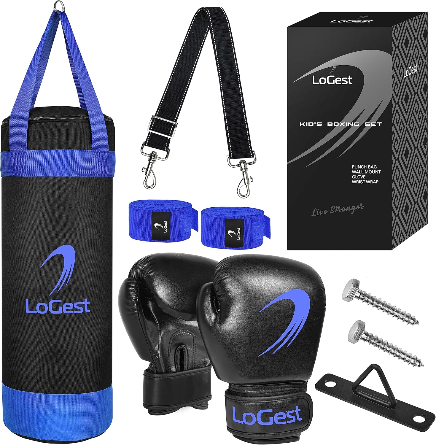 Logest Kids Boxing Set: Gloves & Wraps Included