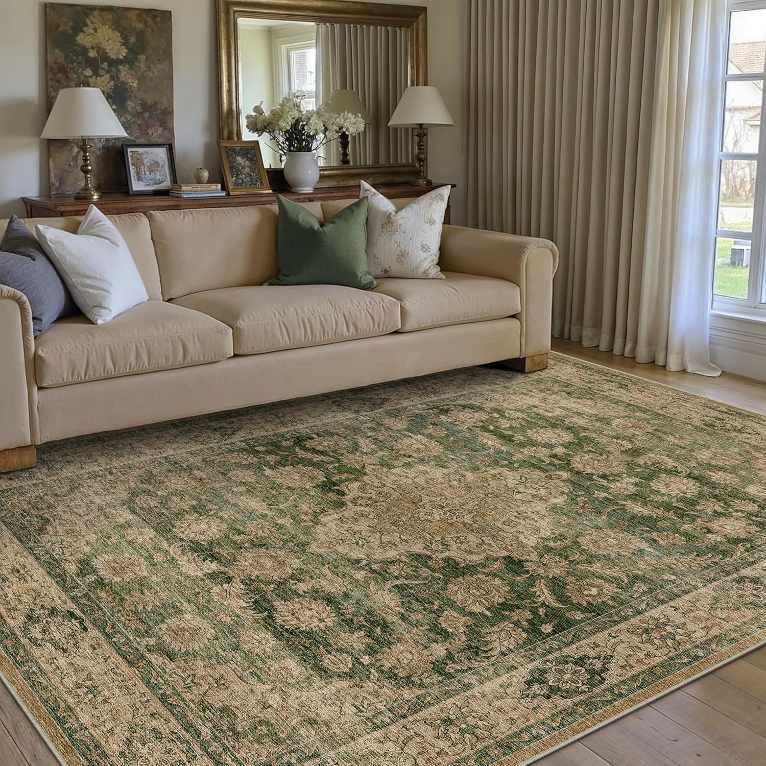 3x5 Entryway Area Rug - Vintage Floral Design for Any Room
