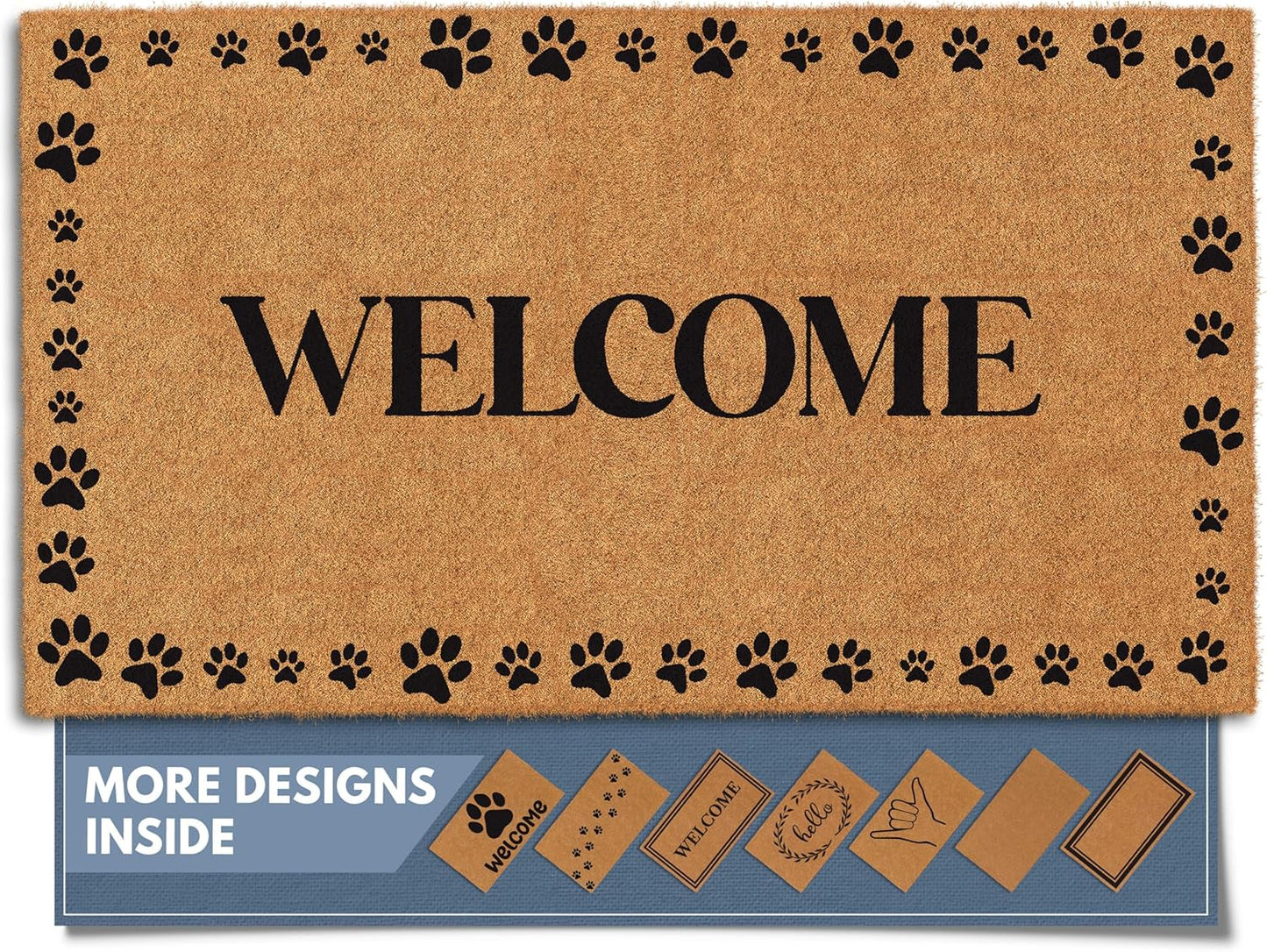Natural Coco Coir Heavy Duty Backing Doormat for Entryways