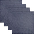 Navy Blue Pure Linen Placemats Set of 4 - 14 x 14 in Handcrafted