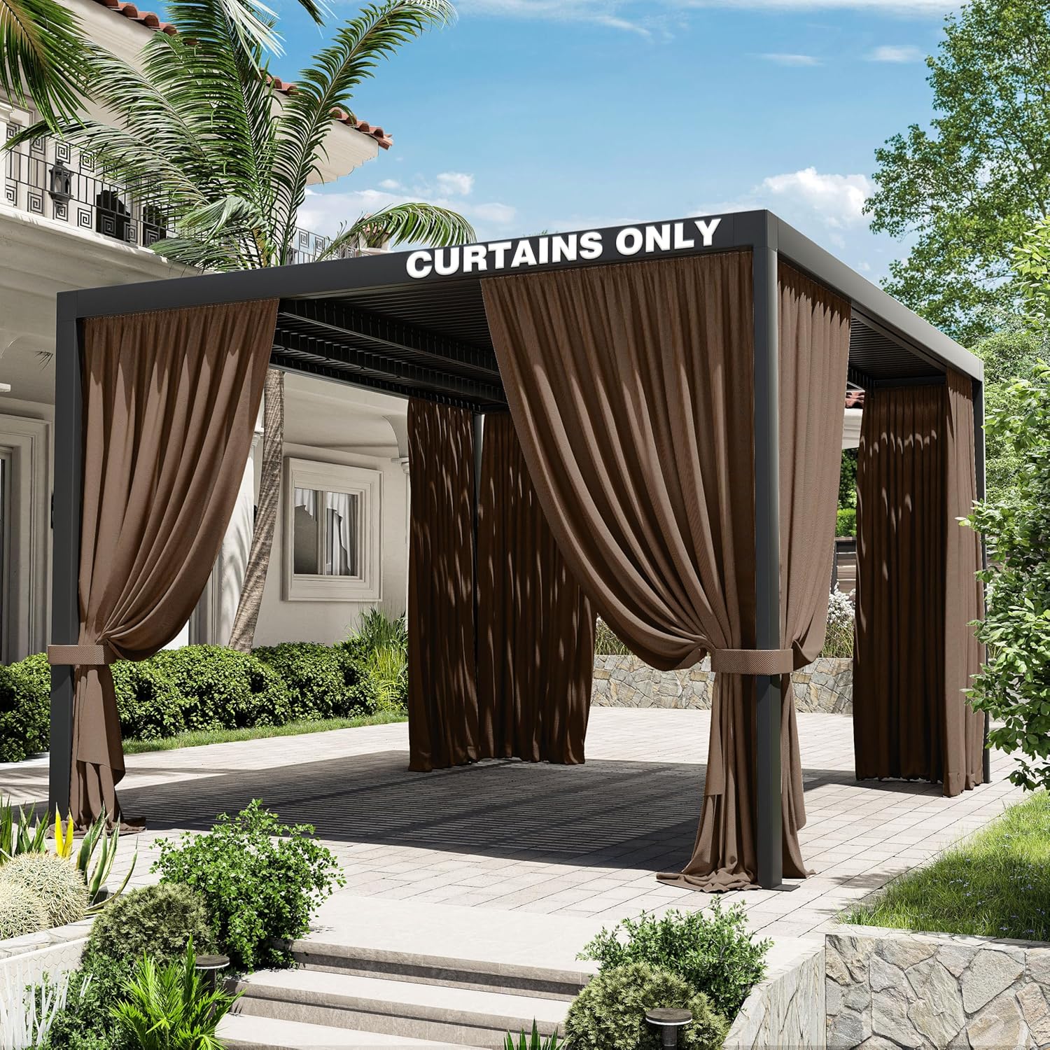 Gazebo Universal Replacement Privacy Curtain for 10ftx13ft Gazebos