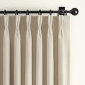 Room Darkening Natural Linen 84 Inch Curtains for Living Room