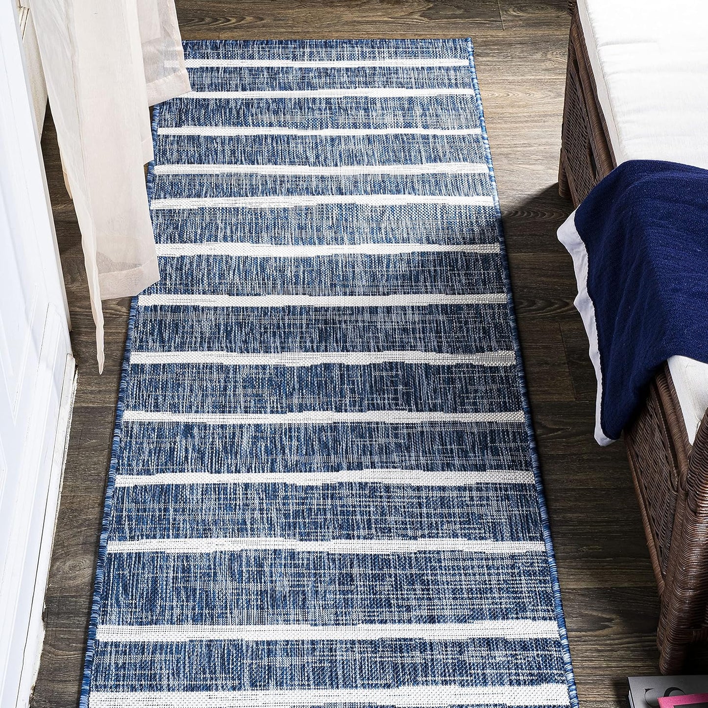 Berber Stripe Indoor Outdoor Runner Rug for High Traffic Areas