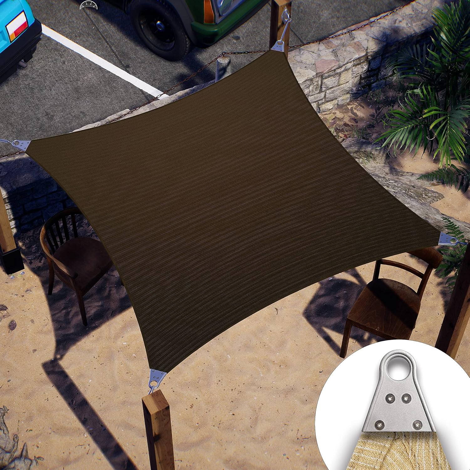 ColourTree Super Ring 15ft x 40ft Customized Sun Shade Sail